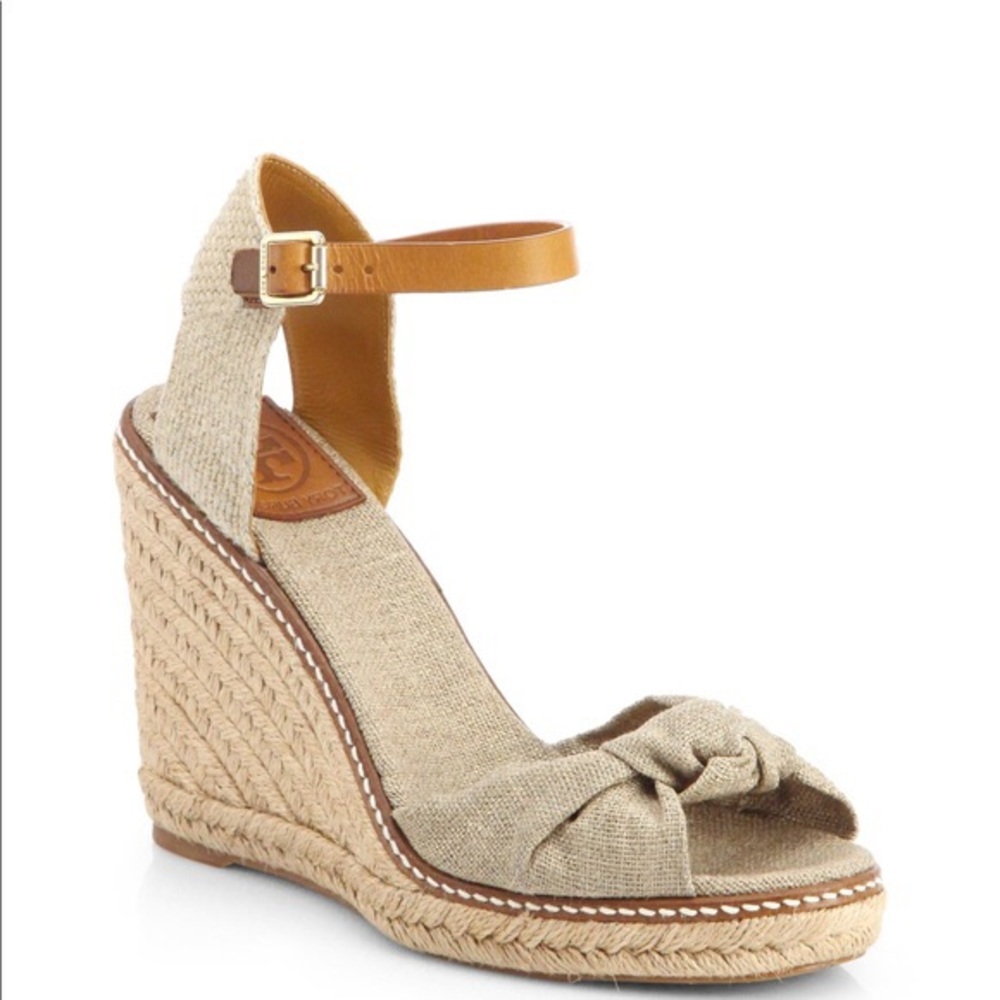 Leather Wedge Espadrille Sandal